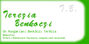 terezia benkoczi business card