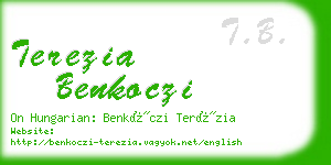 terezia benkoczi business card